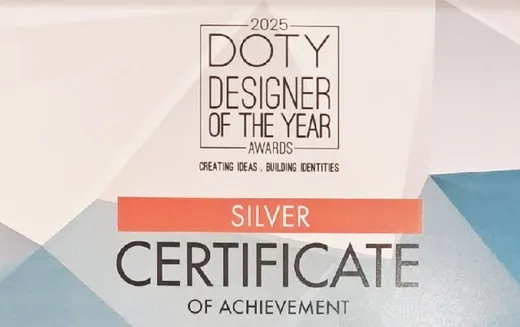 The 2025 DOTY Awards Silver certificate for Best Showhouse Design, IX SURIA show unit