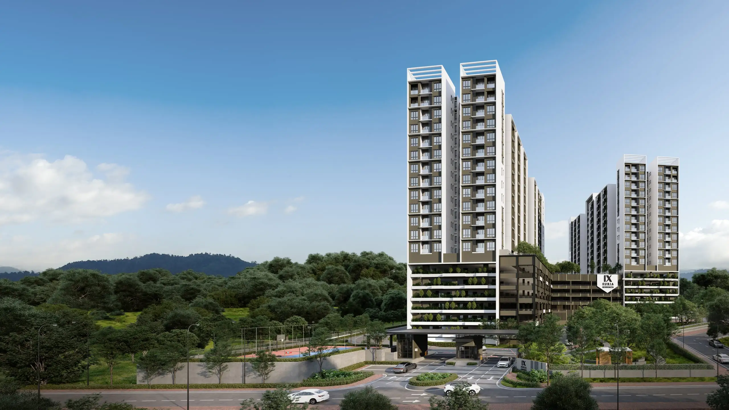 IX SURIA Residences — the Iwajib Group flagship, two 18-storey towers in Taman Cheras Idaman 2, Kajang
